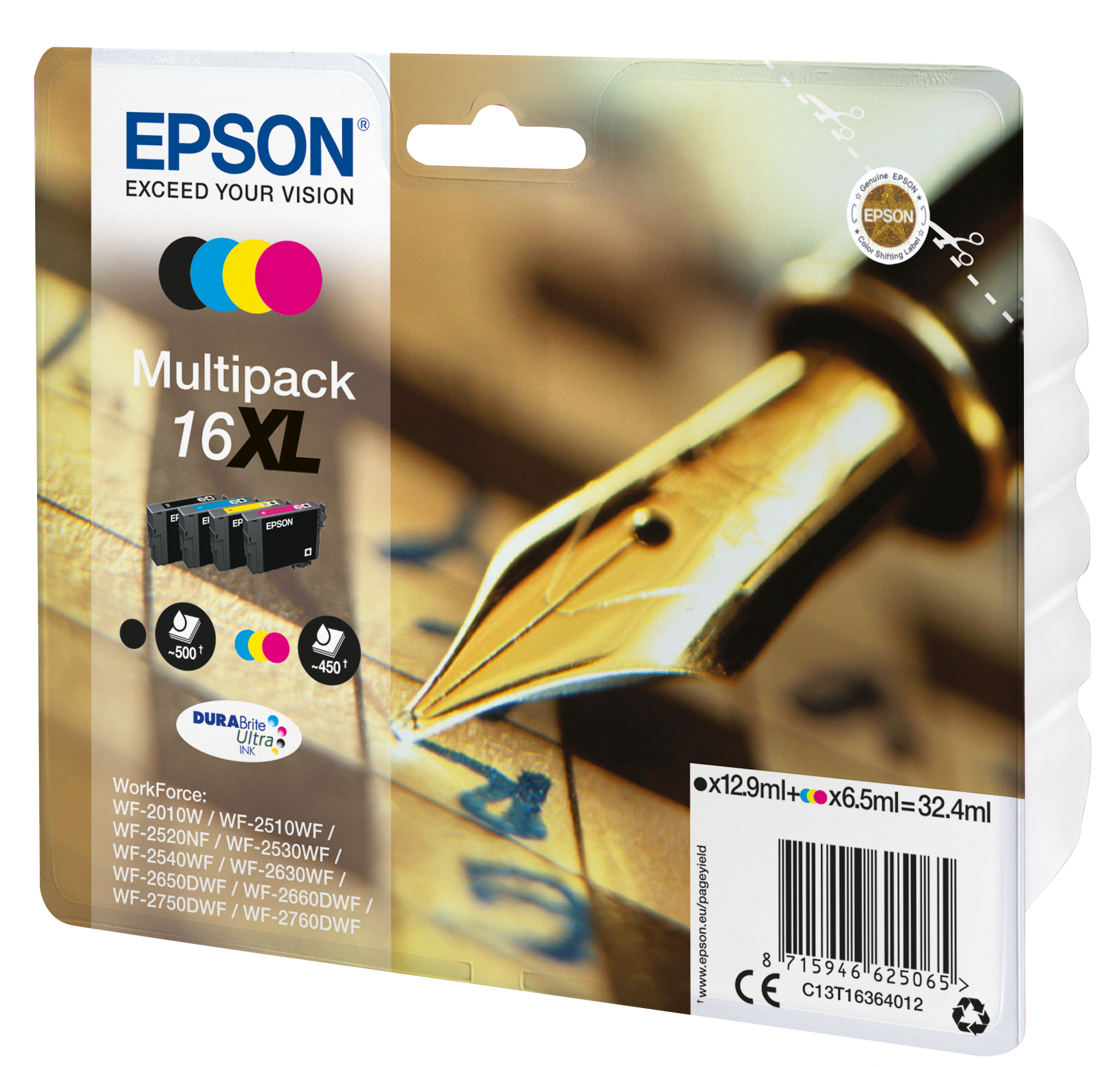 C13T16364012 EPSON WF Tinte 4 cmyk HC