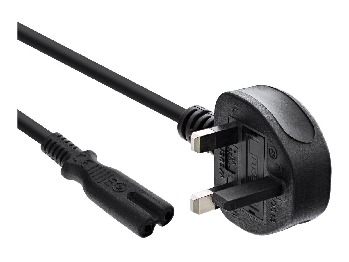 INLINE Netzkabel Netzstecker England auf Euro 8 Stecker C7 1,8m schwarz INLINE Netzkabel Netzstecker England auf Euro 8 Stecker C7 1,8m schwarz