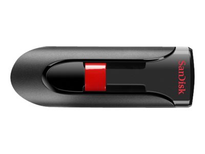 SanDisk USB-Stick Cruzer Glide schwarz, rot 128 GB