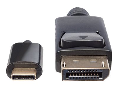 MANHATTAN USB Typ C auf DisplayPort- Kabel 2m Konvertiert das Alternate-Mode-Signal in ein DisplayPort 4K-Ausgangssignal schwarz