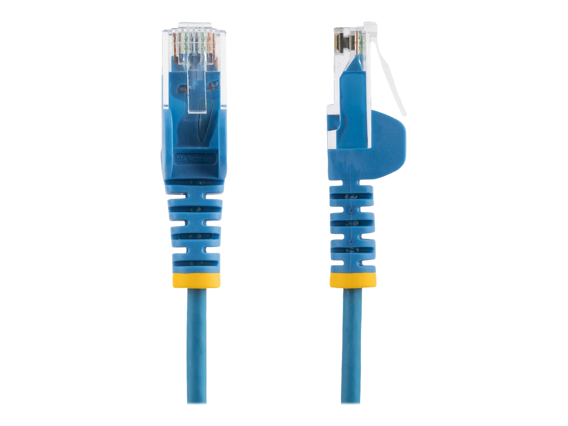 STARTECH.COM 0.5 m CAT6 Cable - Slim CAT6 Patch Cord - Blue - Snagless RJ45 Connectors - Gigabit Ethernet Cable - 28 AWG STARTECH.COM 0.5 m CAT6 Cable - Slim CAT6 Patch Cord - Blue - Snagless RJ45 Connectors - Gigabit Ethernet Cable - 28 AWG
