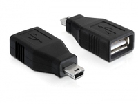 Delock Adapter USB 2.0-A Buchse > mini USB Stecker Delock Adapter USB 2.0-A Buchse > mini USB Stecker