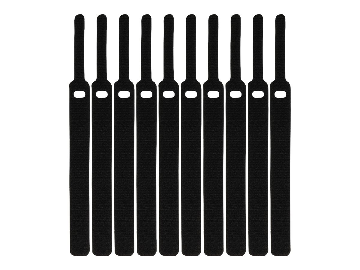 10 LABEL THE CABLE Klettkabelbinder BASIC STRAPS schwarz
