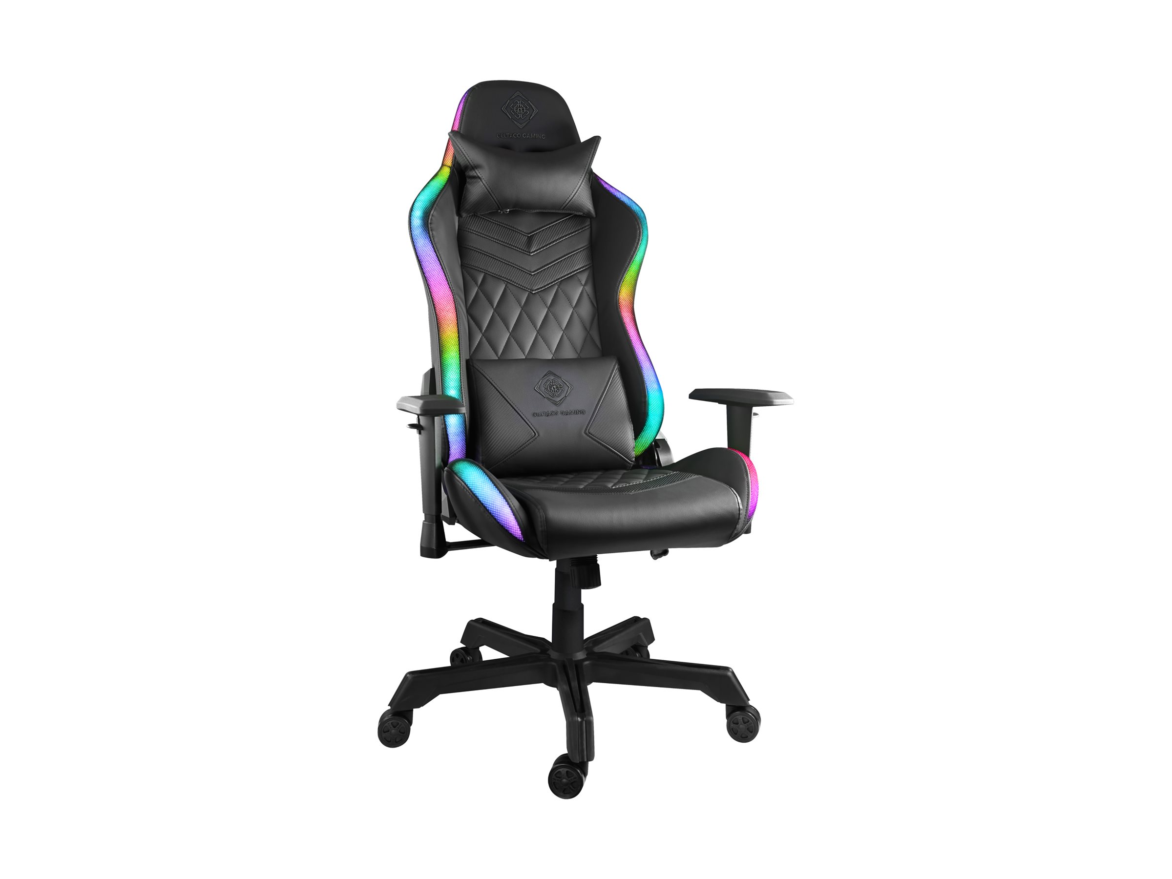 Deltaco GAM080 Gamingstuhl Kunstleder m RGB LED schwarz