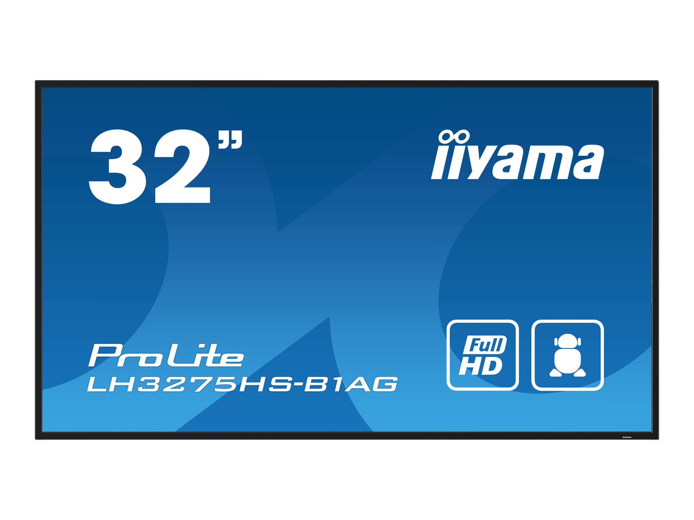 IIYAMA LH3275HS-B1AG 81,28cm 32Zoll 1920x1080 FHD IPS panel 500cd/m2 1200:1 Static Contrast 8ms Landscape or Portrait mode IIYAMA LH3275HS-B1AG 81,28cm 32Zoll 1920x1080 FHD IPS panel 500cd/m2 1200:1 Static Contrast 8ms Landscape or Portrait mode