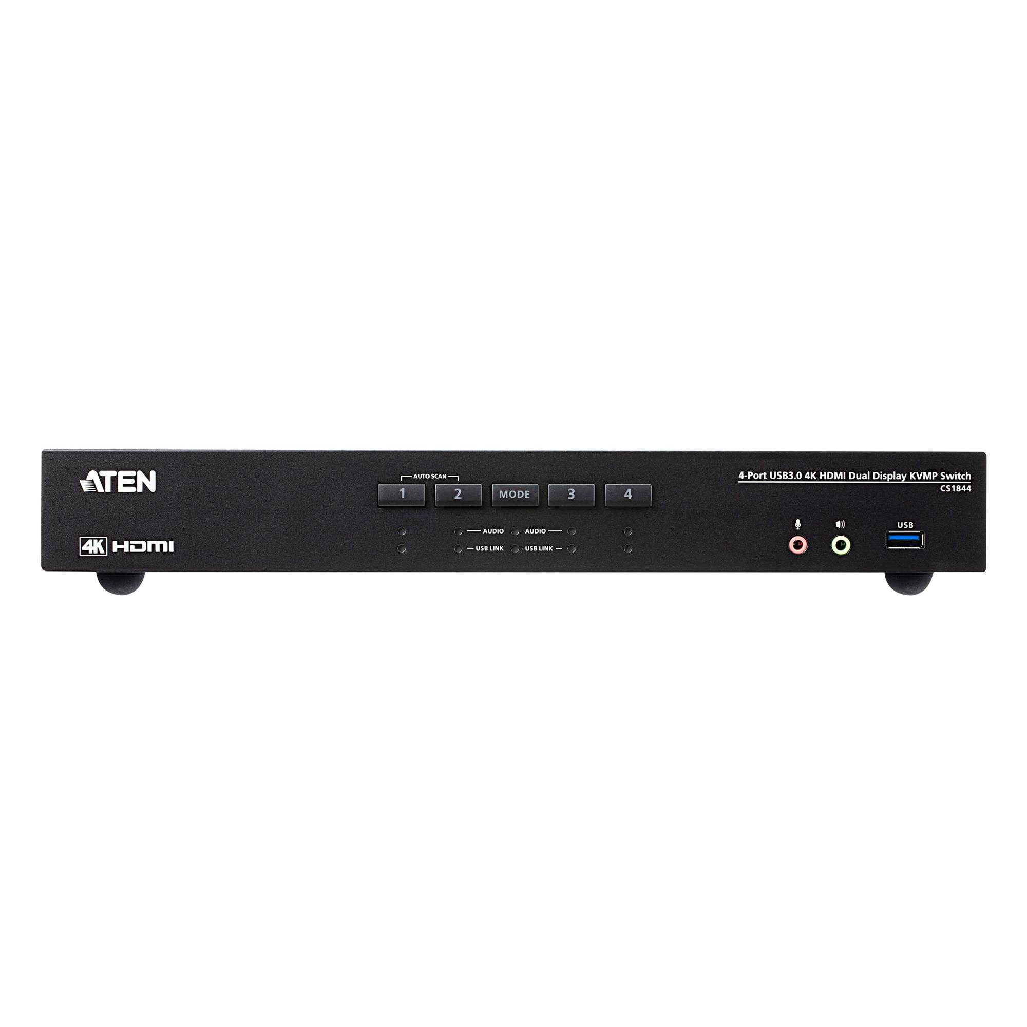 ATEN CS1844 4Port True 4K HDMI DualView KVM Switch mit Audio USB 30Hub