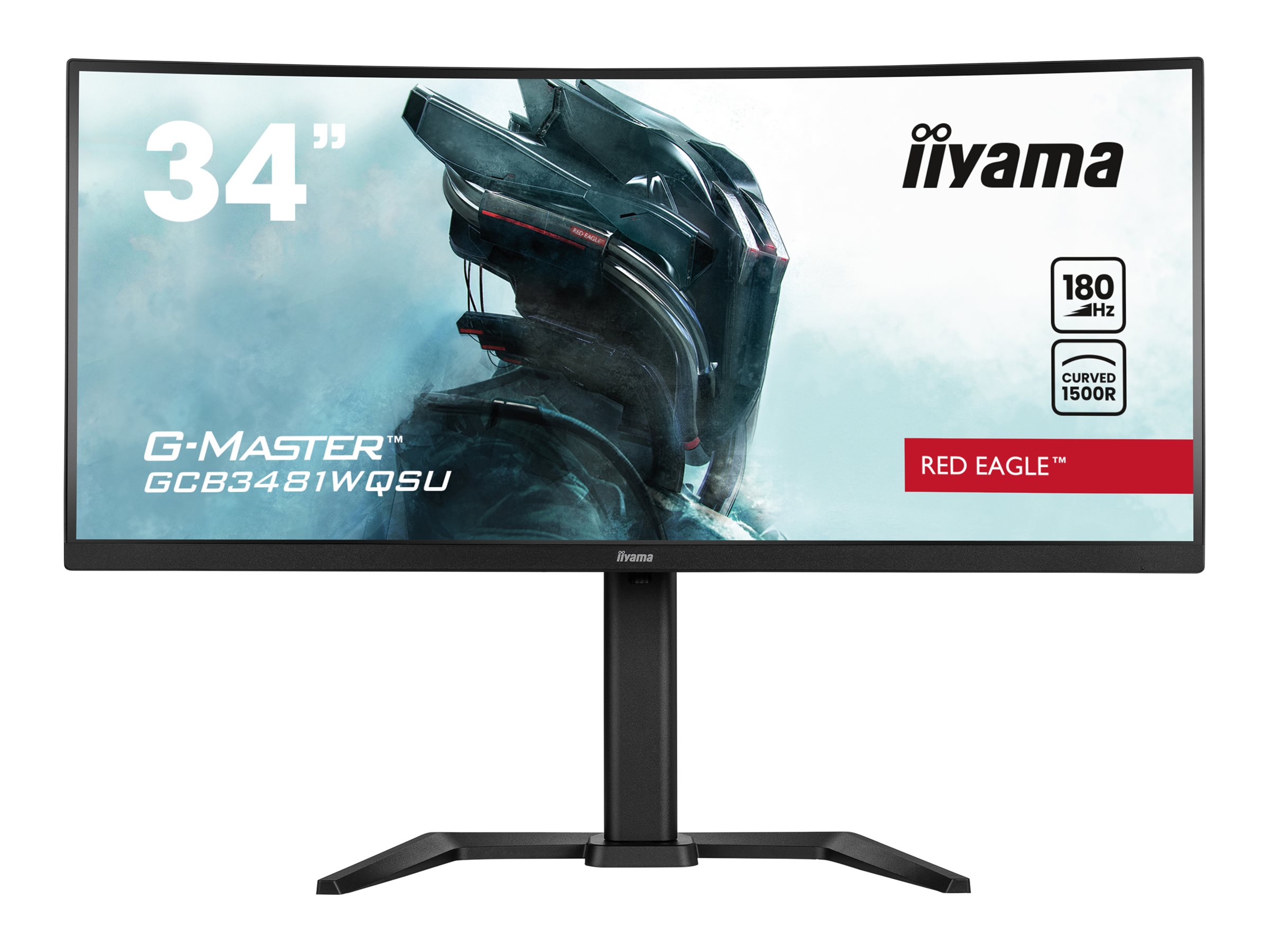 IIYAMA GCB3481WQSU-B1 G-Master Red Eagle 86,36cm 34Zoll UW VA Curved 1500R UWQHD 180Hz 500cd/m2 0.3ms 2xHDMI 2xDP 4xUSB 3.2 HDR400
