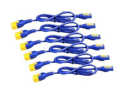 APC Power Cord Kit 6 EA Locking C13 to C14 1.8m Blue