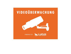 - Aufkleber: Achtung Videoüberwachung