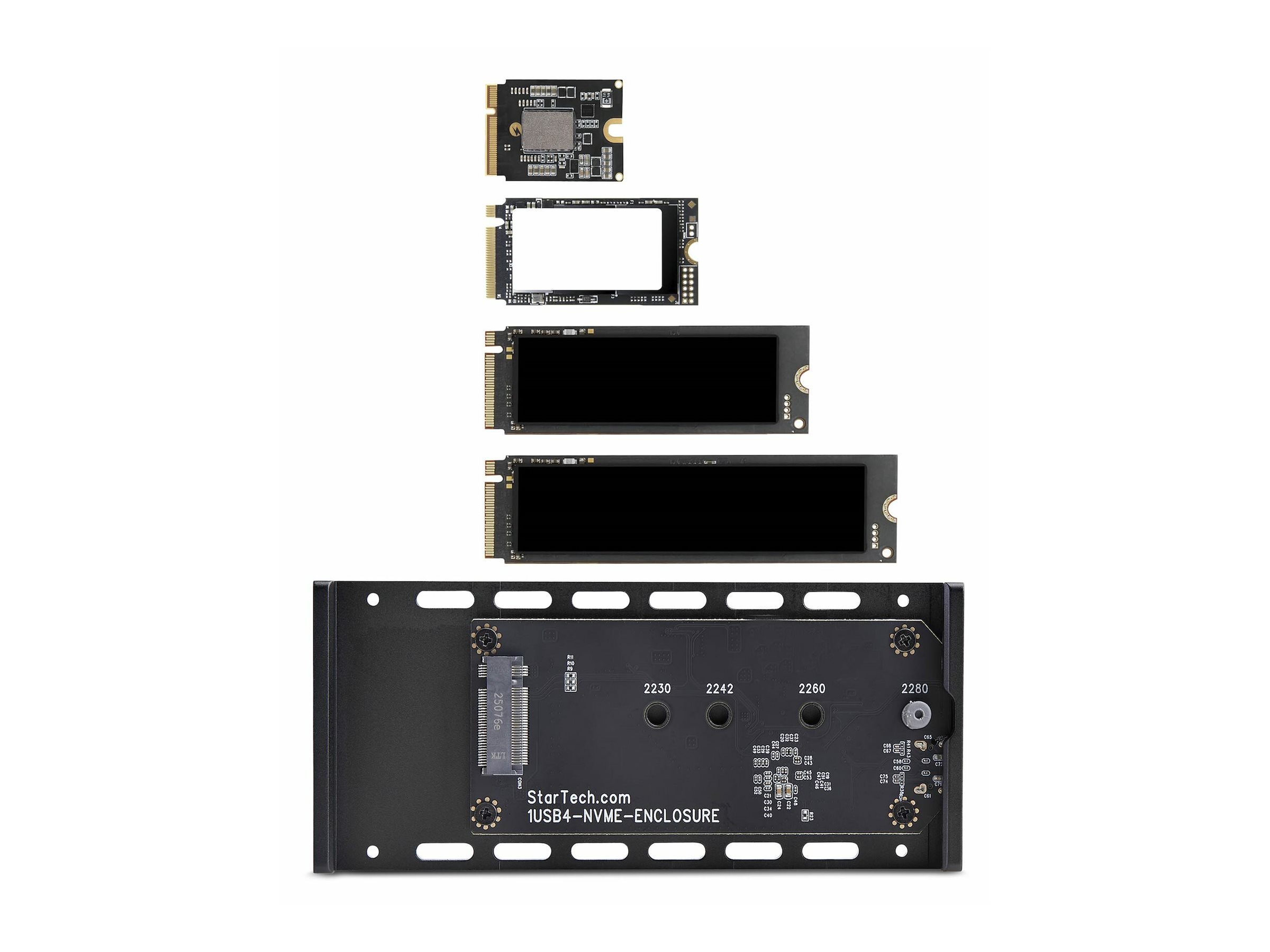 STARTECHCOM USB4m2 NVMe Gehaeuse 40Gbps Externes USBC Thunderbolt NVMe SSD Gehaeuse AluminiumKuhlkoerpergehaeuse BM und MKey