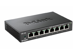 D-LINK DES-108 8?Port Layer2 Fast Ethernet Switch 8x 10/100 Mbit/s Metallgehäuse Autosensing MDI/MDIX-Anpassung