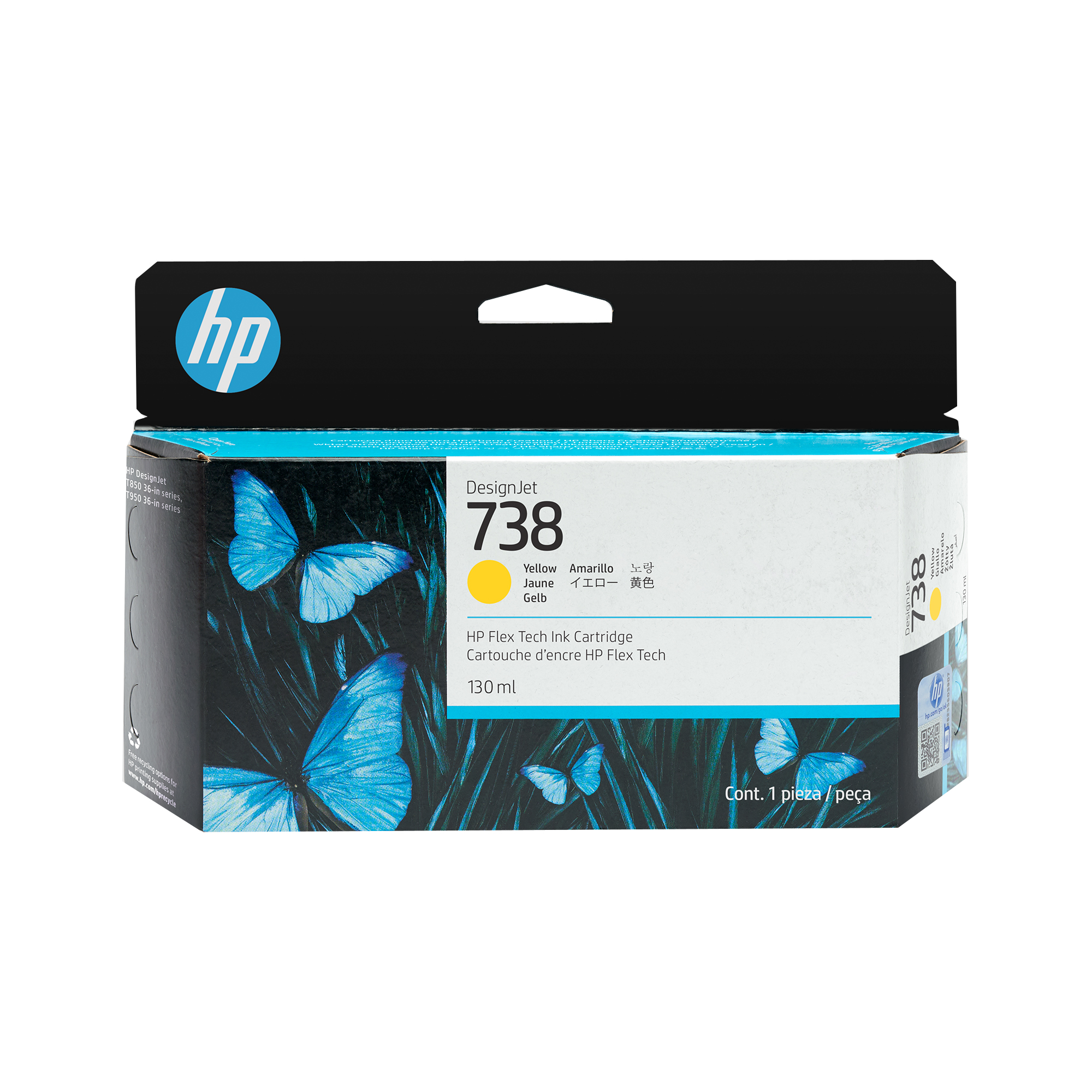 HP 738498N7A gelb Druckerpatrone