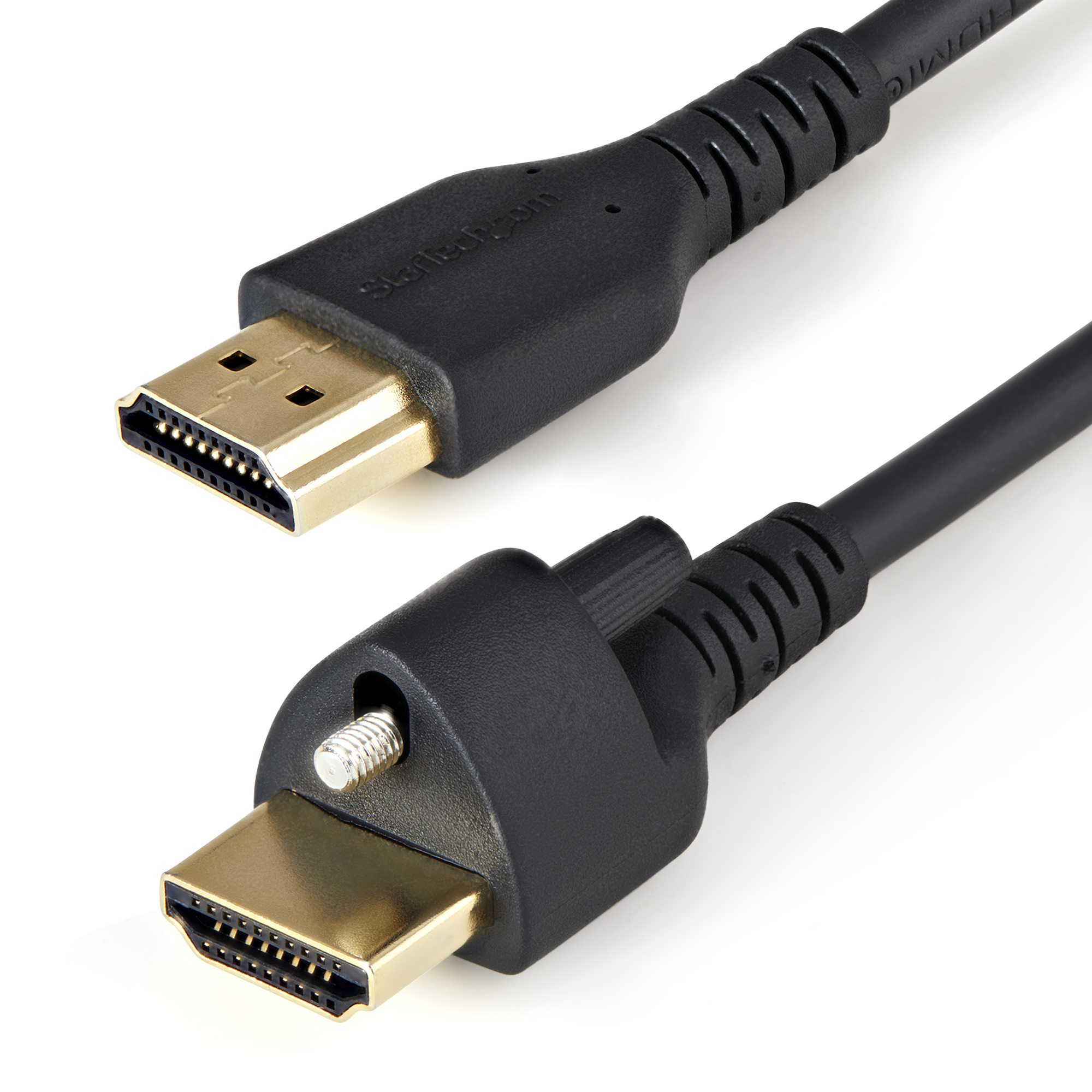 STARTECHCOM 1m HDMI Cable with Locking Screw 4K 60Hz HDR High Speed HDMI 20 Monitor Cable with Ethernet MM