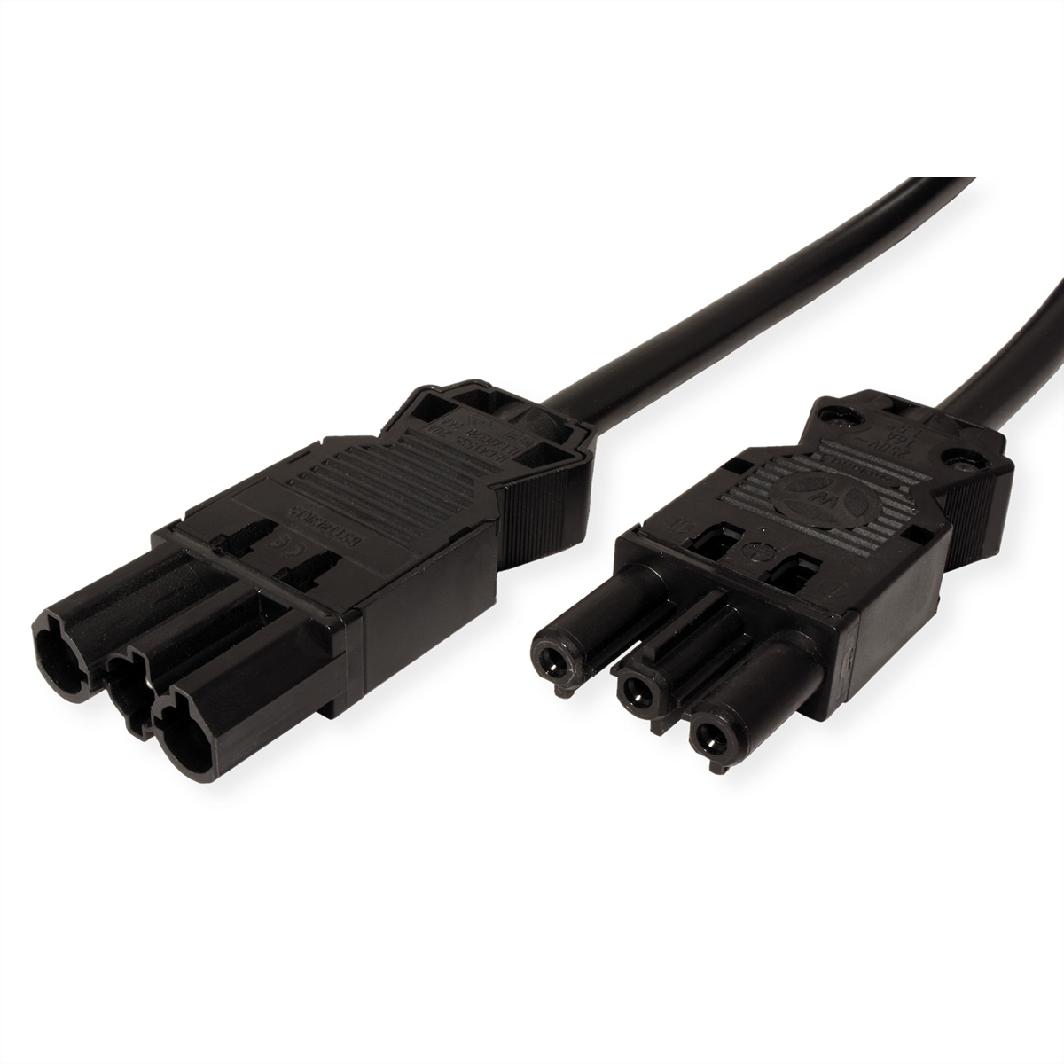 BACHMANN Geraeteverlaengerung GST18-3 Stecker/Kupplung schwarz 1m BACHMANN Geraeteverlaengerung GST18-3 Stecker/Kupplung schwarz 1m