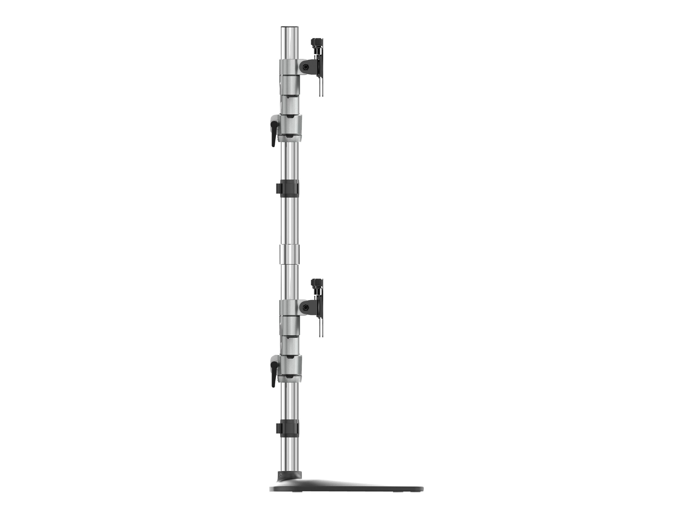 STARTECHCOM Monitorhalterung fuer vier Bildschirme Standfuss fuer bis zu 8128cm 32Zoll VESAMonitore beweglich Stahl Alum