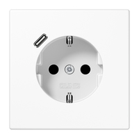Jung Steckdose SCHUKO LS1520-18CWW mit USB Typ C Jung Steckdose SCHUKO LS1520-18CWW mit USB Typ C