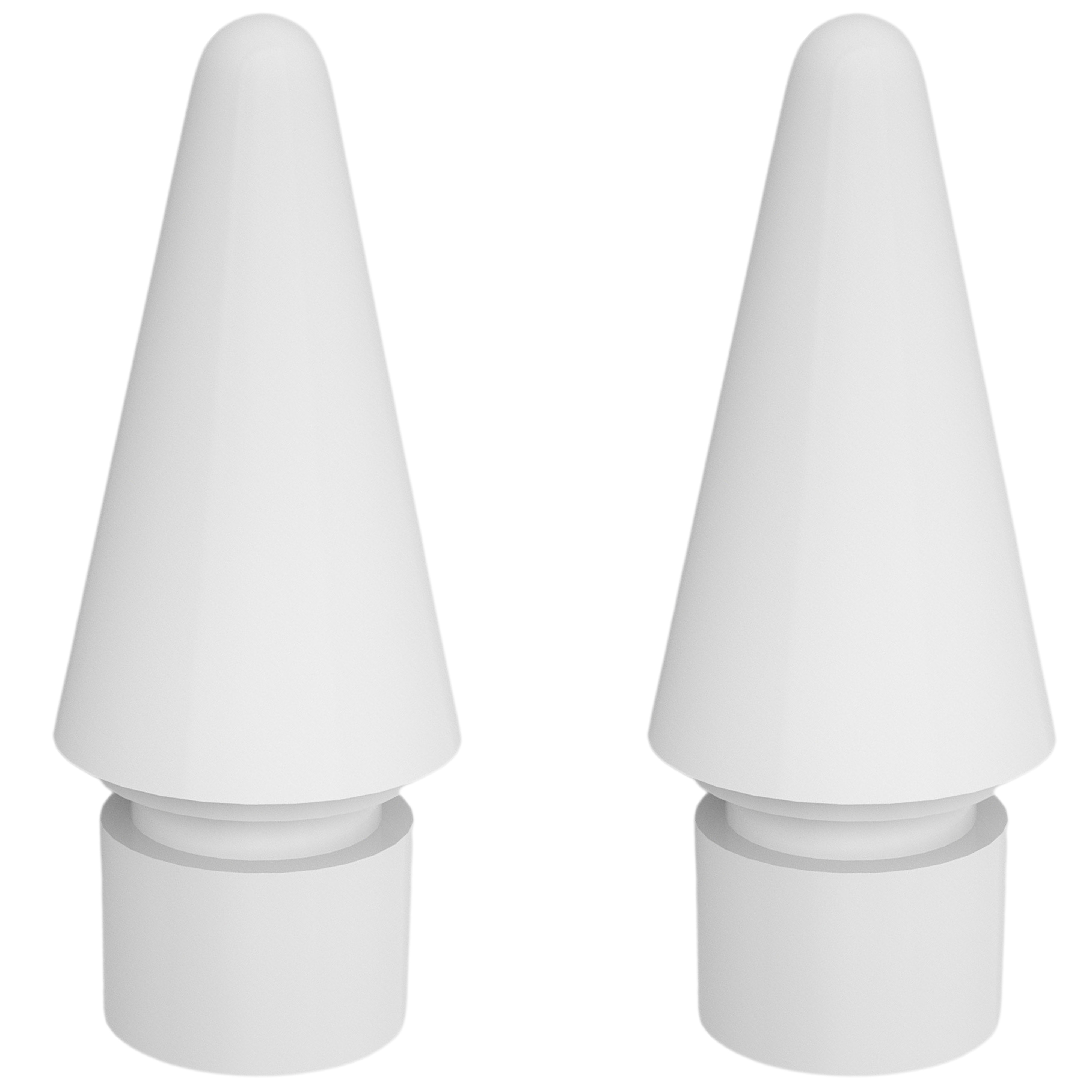 DEQSTER Aktive Stylusspitze Pencil Lite extra feine Weiß (2 Stück)