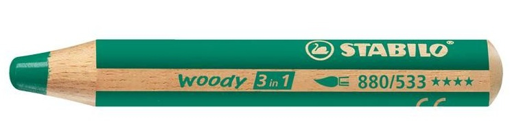 STABILO woody 3 in 1 Buntstift gruen, 1 St. STABILO woody 3 in 1 Buntstift gruen, 1 St.