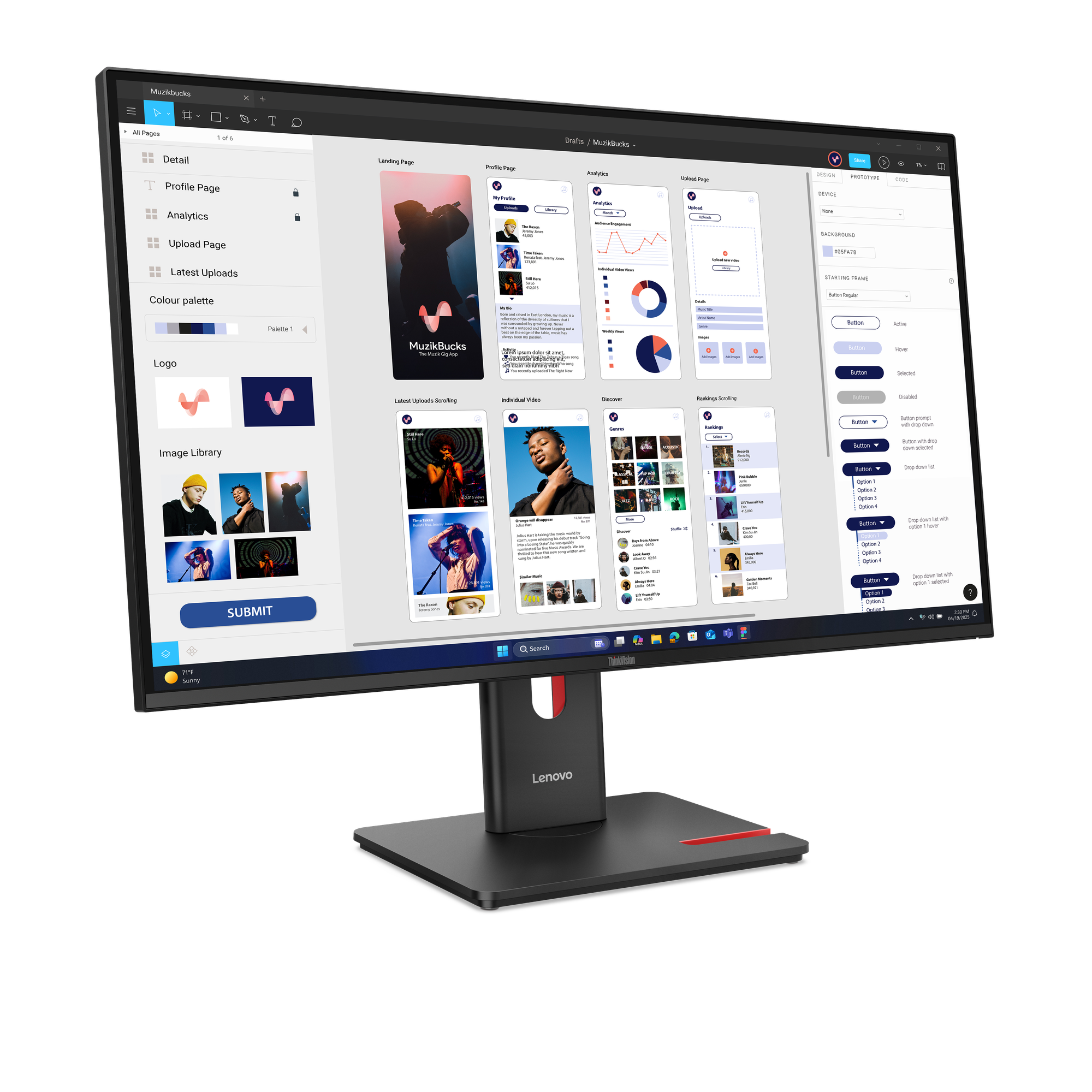 Lenovo ThinkVision T32UD-40 UHD 31,5 Zoll