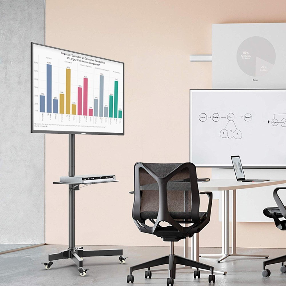 TECHLY TV Wagen fuer Displays Bildschirme LCD LED 59140cm 2355Zoll fuer Ihre Ausstattung bis 25KG VESA max 400X400