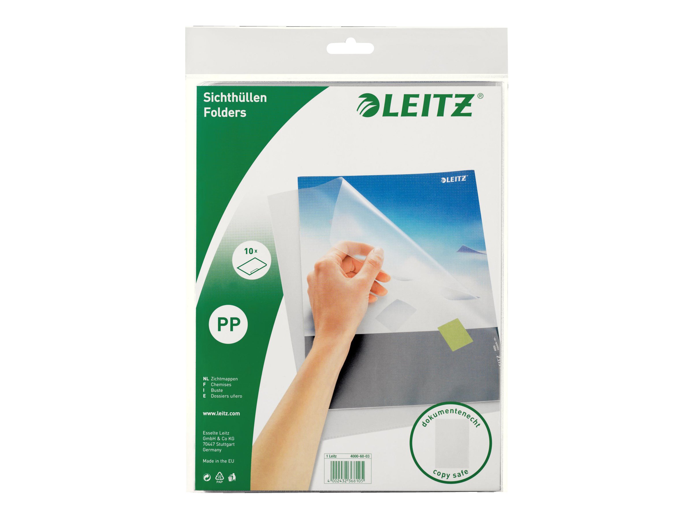 10 LEITZ Sichthüllen 4000 Standard DIN A4 transparent genarbt 0,13 mm 10 LEITZ Sichthüllen 4000 Standard DIN A4 transparent genarbt 0,13 mm