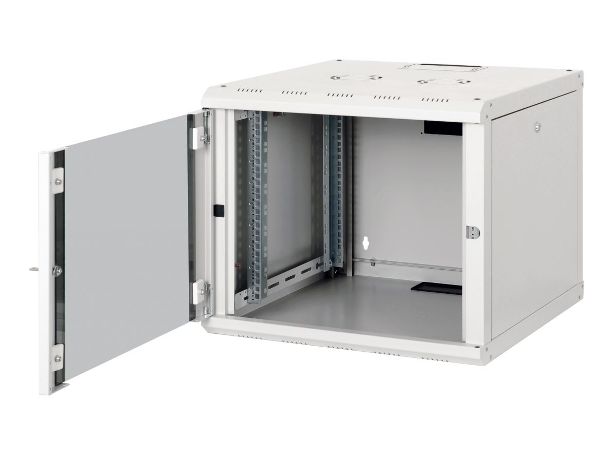 19 Netzwerkschrank Glastuer PM 600x600mm 9HE grau