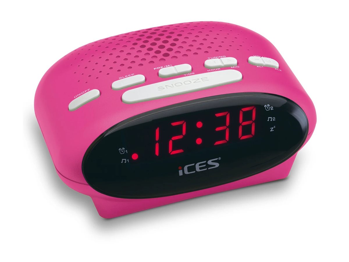 Lenco ICES ICR-210 - Radiouhr - pink