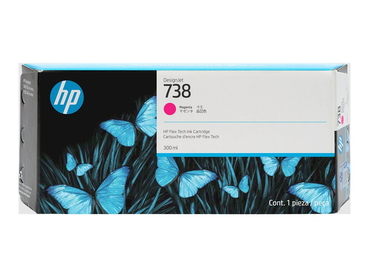 HP 738 300-ml Magenta DesignJet Ink Cartridge HP 738 300-ml Magenta DesignJet Ink Cartridge