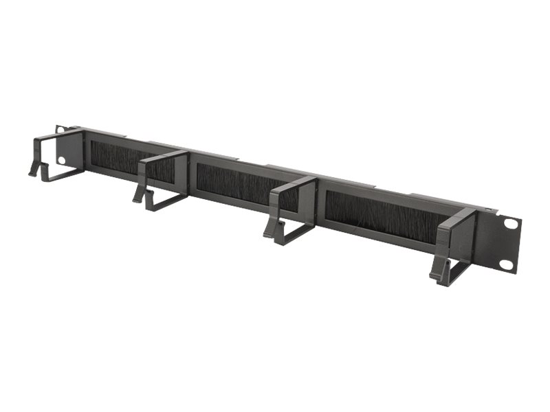 DIGITUS Rangierpanel 1HE 19 4xBuegel mit Buerstenleise schw