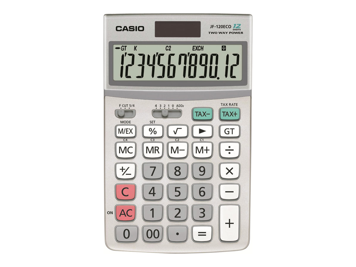 CASIO JF-120ECO Tischrechner silber CASIO JF-120ECO Tischrechner silber