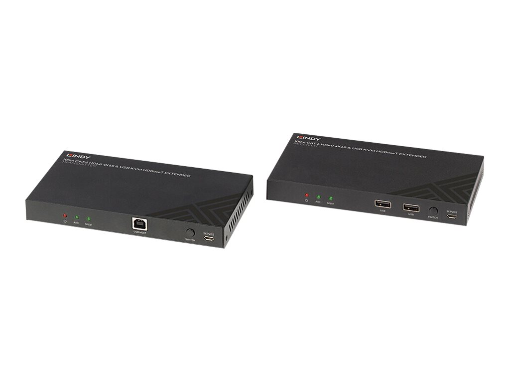 LINDY 100m Cat.6 HDMI 4K60 HDBaseT KVM Extender LINDY 100m Cat.6 HDMI 4K60 HDBaseT KVM Extender