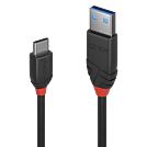 LINDY 1m USB 3.1 Typ A an C Kabel 3A Black Line