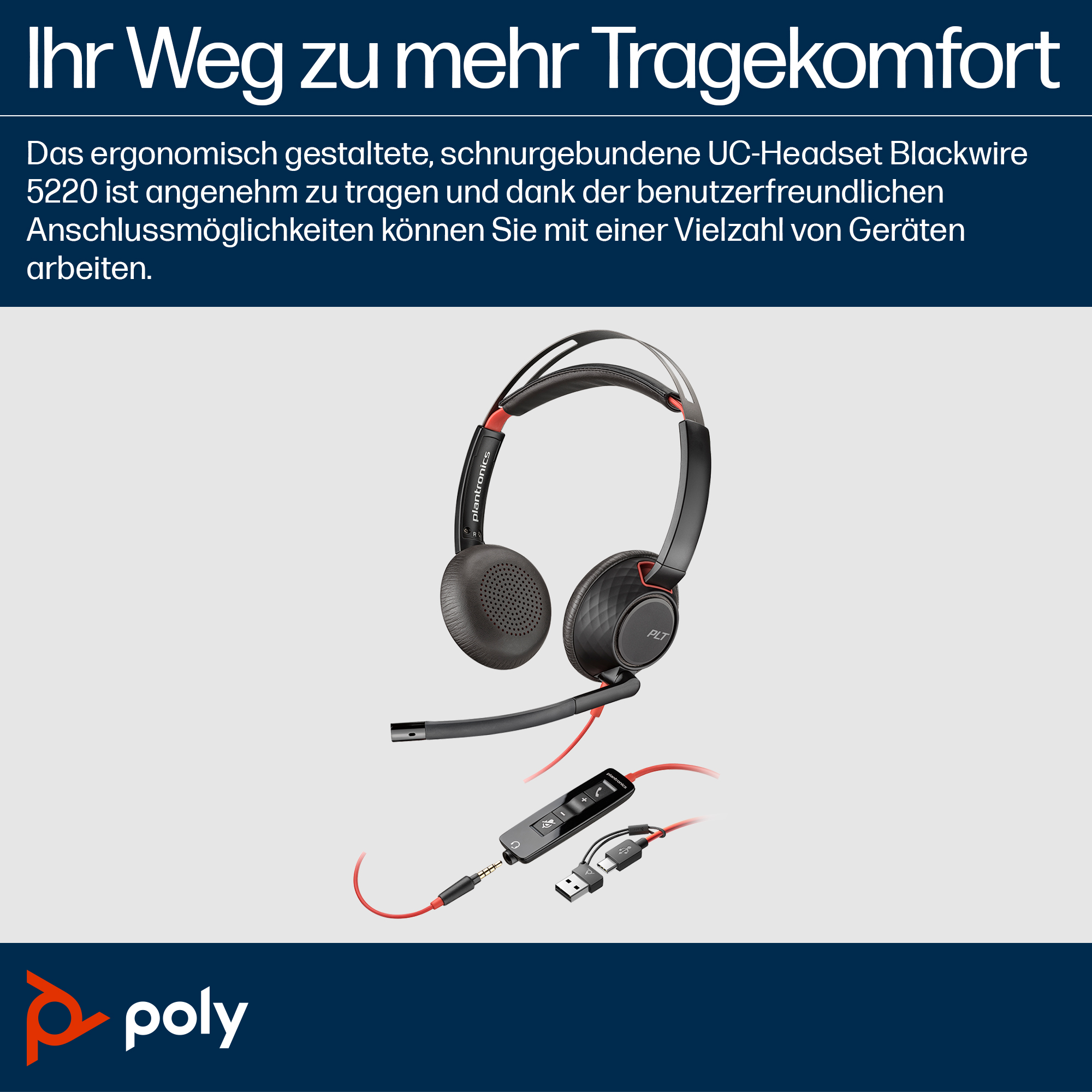 Poly Blackwire 5220 STEREO