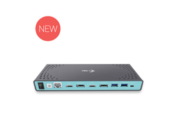 I-TEC USB 3.0/USB-C Dualdock 1x 5K 2x 4K 60Hz 2x HDMI 2x DP 1x GLAN 6x USB 3.0 1x Audio/Mic Jack Kensington kompatibel mit TB 3