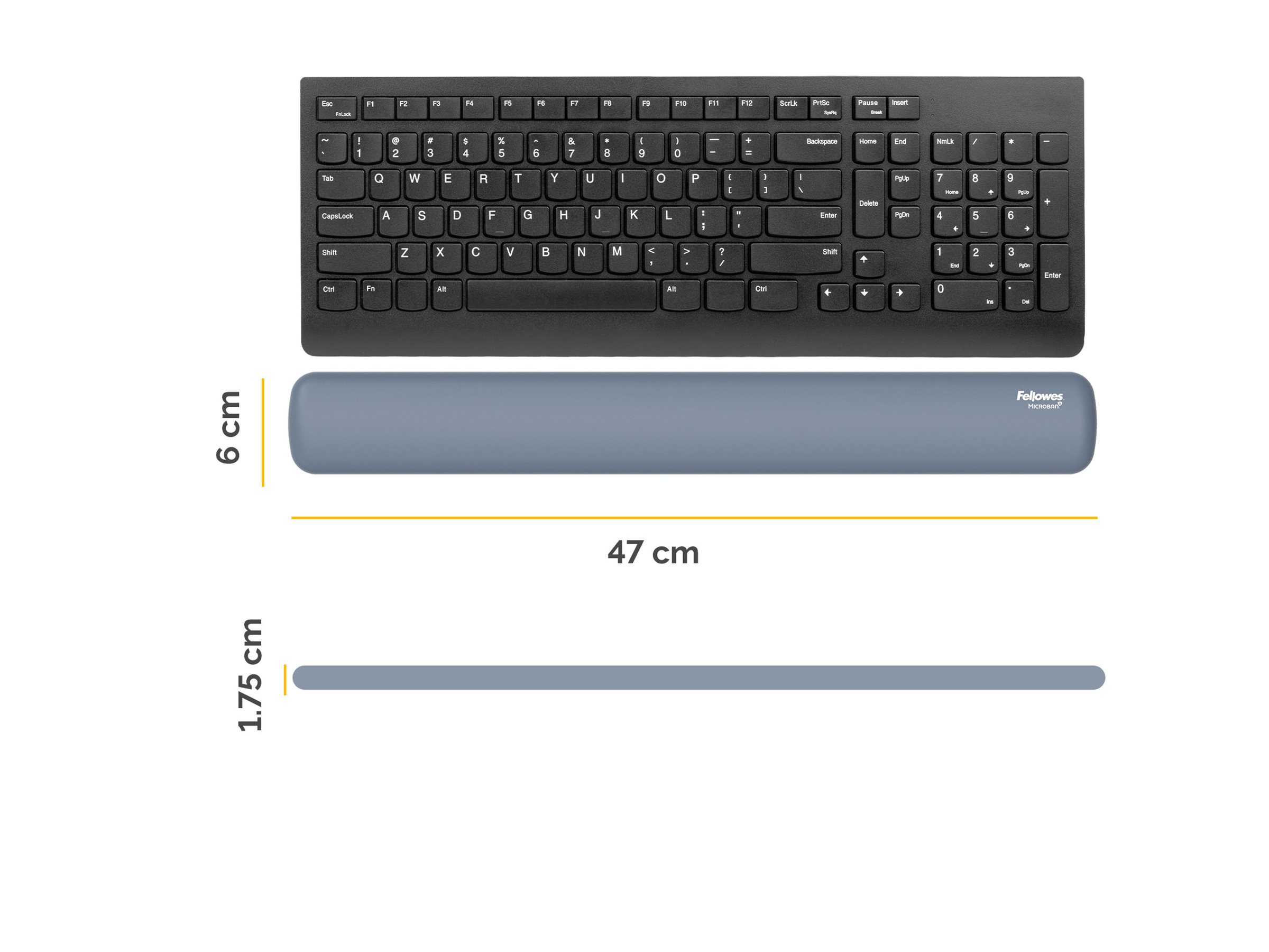 Fellowes Breyta Tastatur-Handgelenkauflage 6x47cm Blau