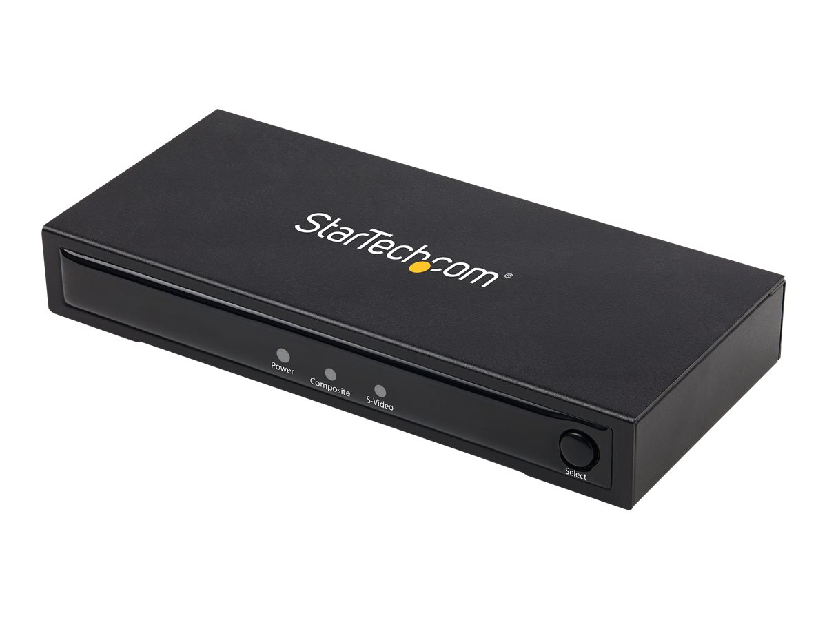STARTECH.COM S-Video oder Composite zu HDMI Konverter mit Audio - 720p - NTSC & PAL - Analog zu HDMI Upscaler - Mac & Windows STARTECH.COM S-Video oder Composite zu HDMI Konverter mit Audio - 720p - NTSC & PAL - Analog zu HDMI Upscaler - Mac & Windows
