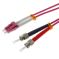 Helos LWL-Patchkabel OM4 LC-ST 50/125µm erikaviolett 2m