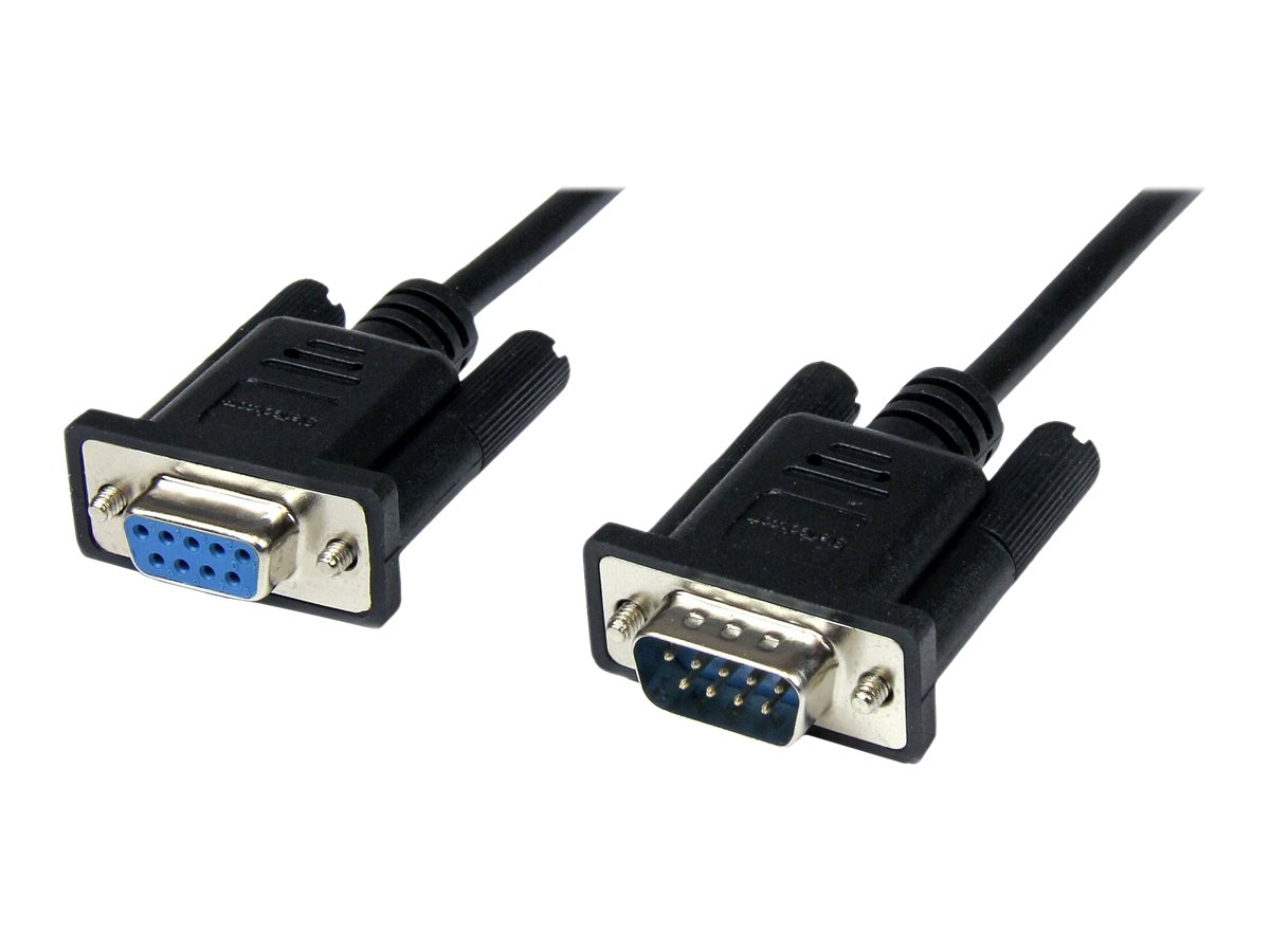 StarTech 1m Black DB9 RS232 Serial Null Modem Cable FM
