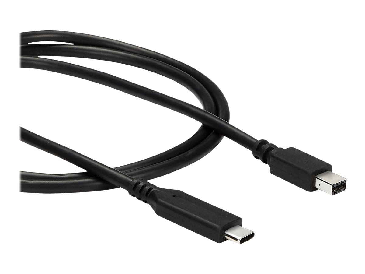 StarTech.com 1m / 3.3ft USB-C to Mini DisplayPort Cable - 4K 60Hz - Black - USB 3.1 Type C to mDP Adapter (CDP2MDPMM1MB) - DisplayPort-Kabel - USB-C bis Mini DisplayPort - 1 m