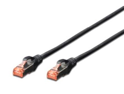 DIGITUS CAT 6 S-FTP Patchkabel Cu LSZH AWG 27/7 Laenge 0,25 m Farbe Schwarz