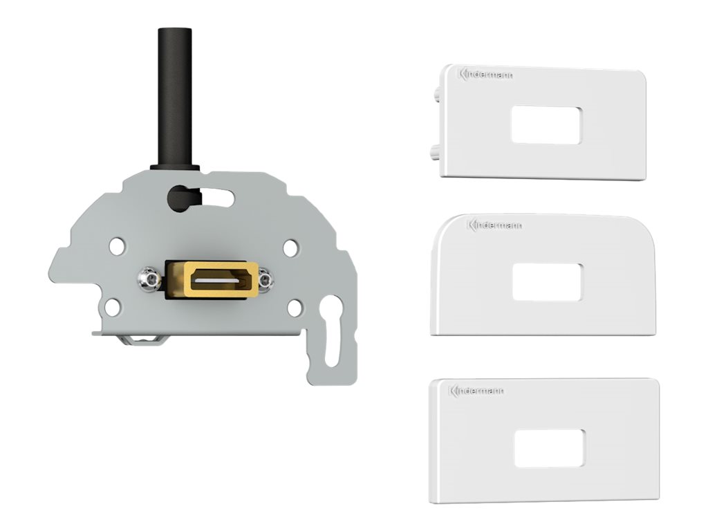 Kindermann Anschlussblende mit Kabelpeitsche Konnect Design Click HDMI 90 Grad