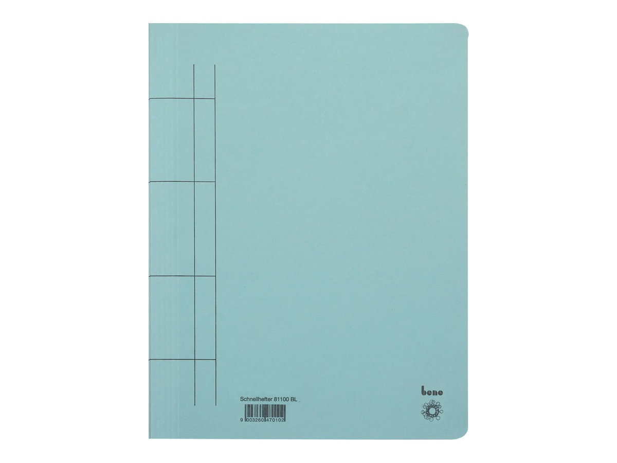 25 bene Schnellhefter Karton blau DIN A4
