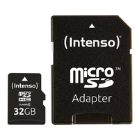 Intenso microSDHC Speicherkarte 32GB Class 10 + SD Adapter