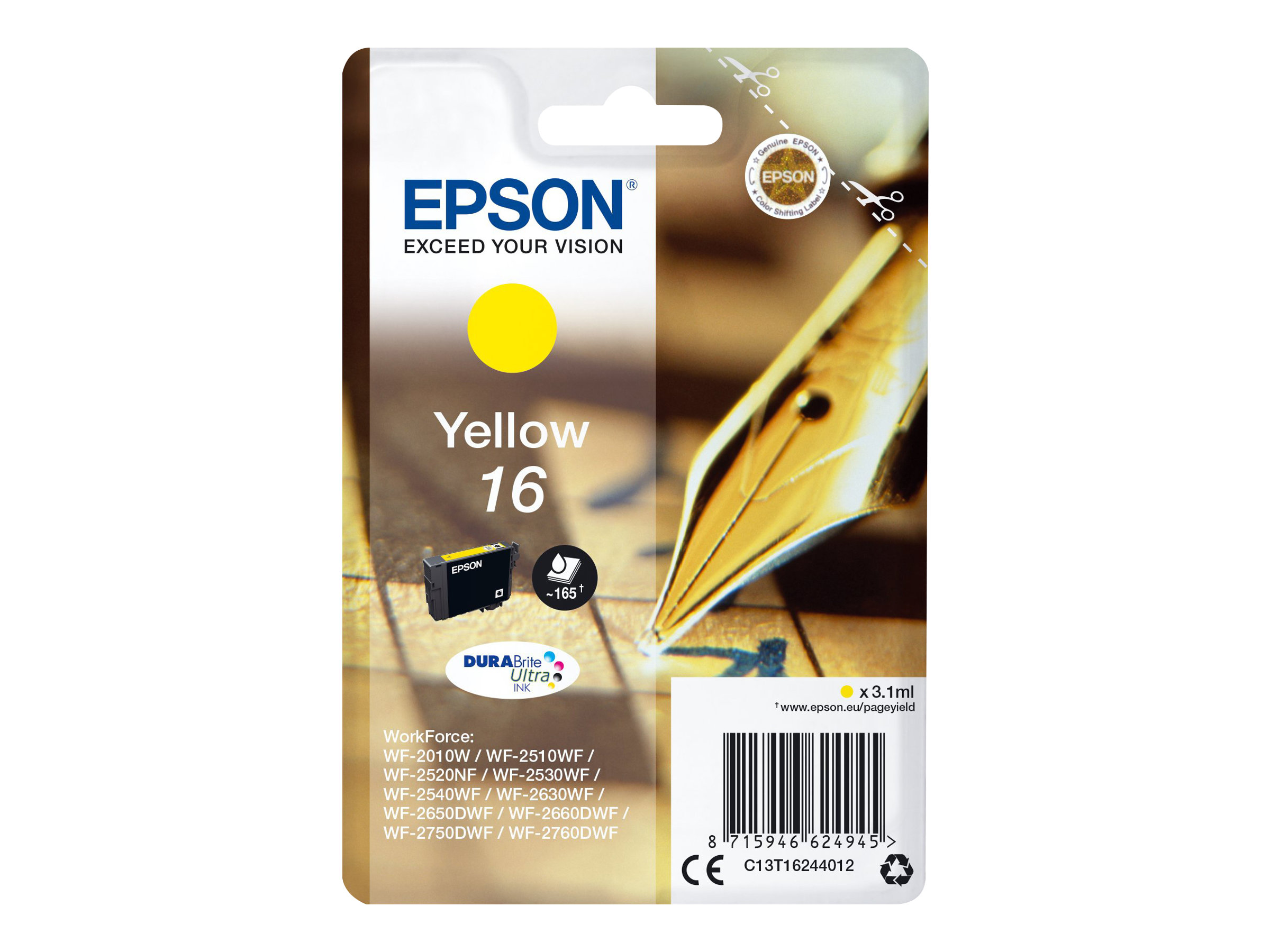 EPSON 16 / T1624  gelb Druckerpatrone
