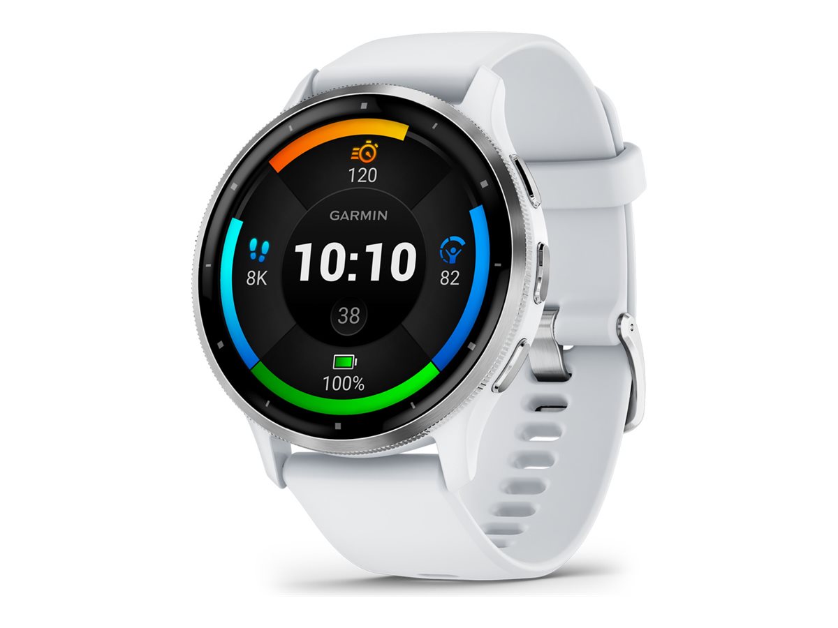 GARMIN Venu 3 Smartwatch steinweiss, silber