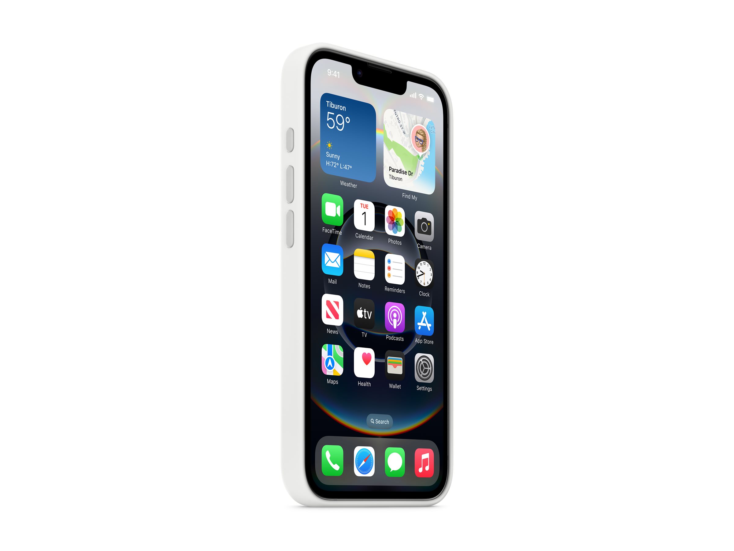 Apple Silikon Case iPhone 16e (weiss)
