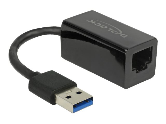 Delock Adapter USB 3.0 Typ-A > 1 x Gigabit LAN RJ45 kompakt schwarz Delock Adapter USB 3.0 Typ-A > 1 x Gigabit LAN RJ45 kompakt schwarz
