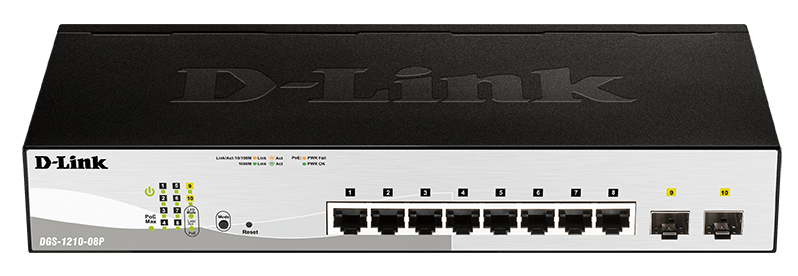 D-Link DGS-1210-08P 8-Port Gigabit PoE Switch