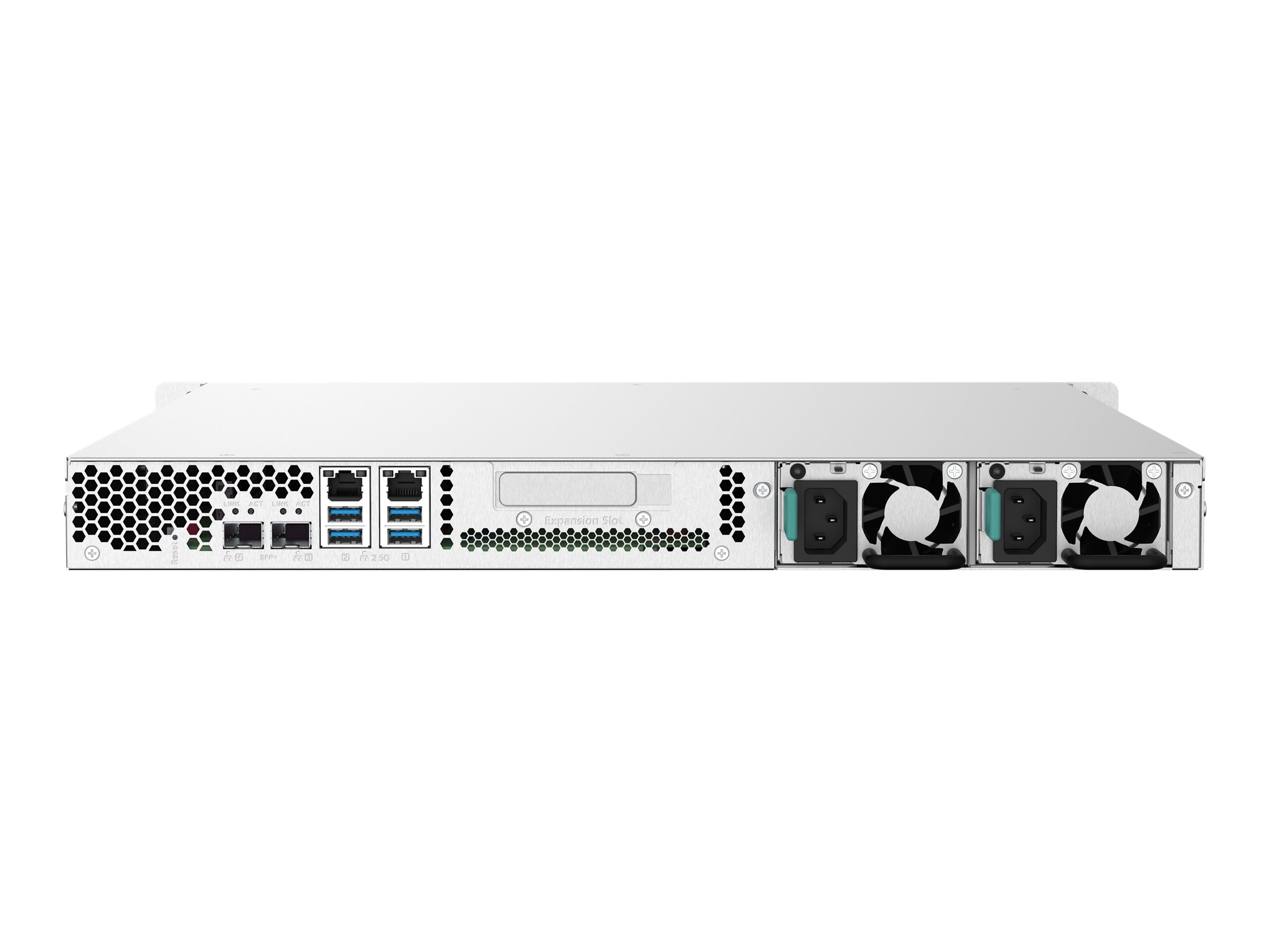 QNAP TS-432PXU-RP-2G 4-Bay rackmount NAS AL324 2GB DDR4 UDIMM RAM SATA 6Gb/s 2x 10GbE SFP+ 2x 2.5GbE 1x PCIe Gen2 x2 slot 250W