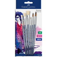 FABER-CASTELL Pinsel-Set Groesse 2, 6, 10, 14, 6-teilig FABER-CASTELL Pinsel-Set Groesse 2, 6, 10, 14, 6-teilig